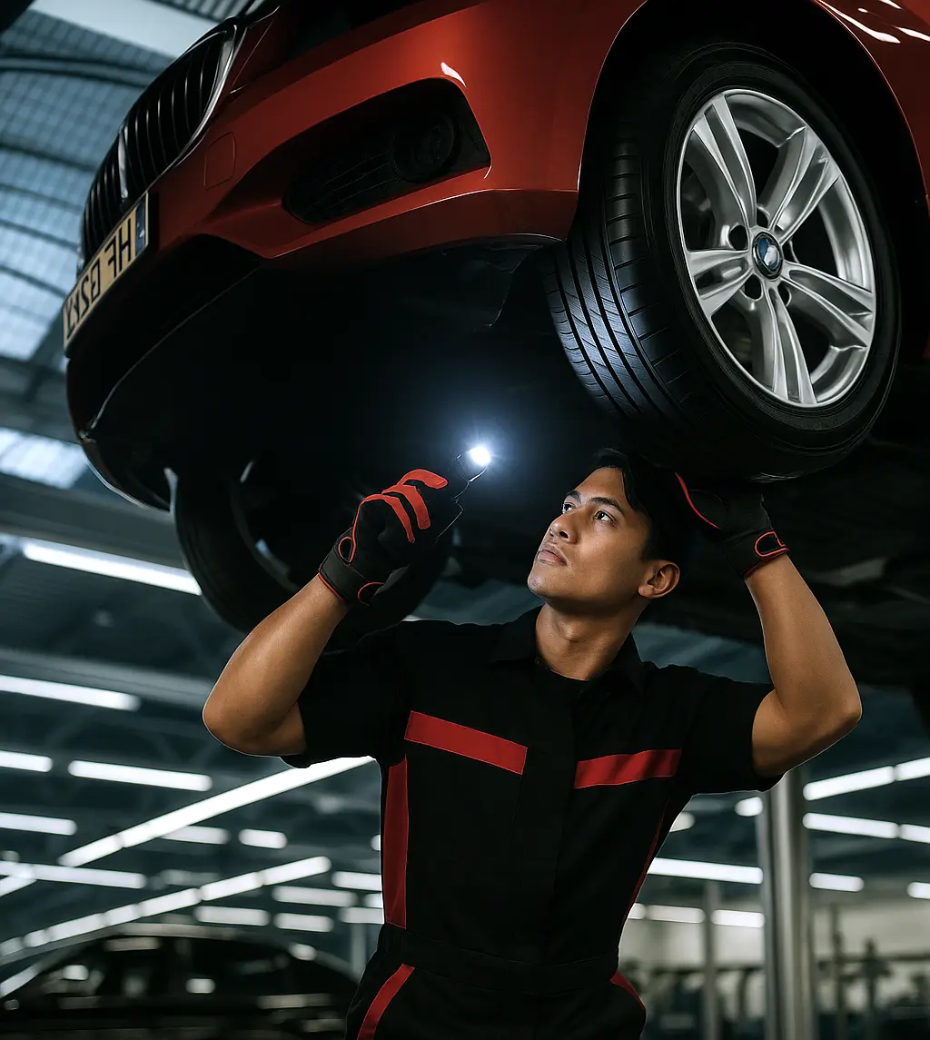 Oil being poured into engine
